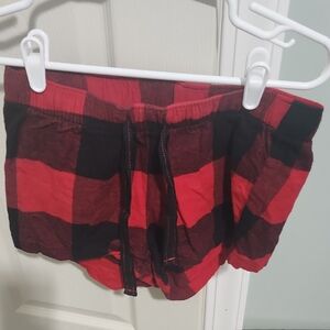 Old Navy Women's Plaid Shorts - Red and Black